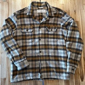 Rogue Territory Beige, Black & Mustard Plaid Shirt Jacket